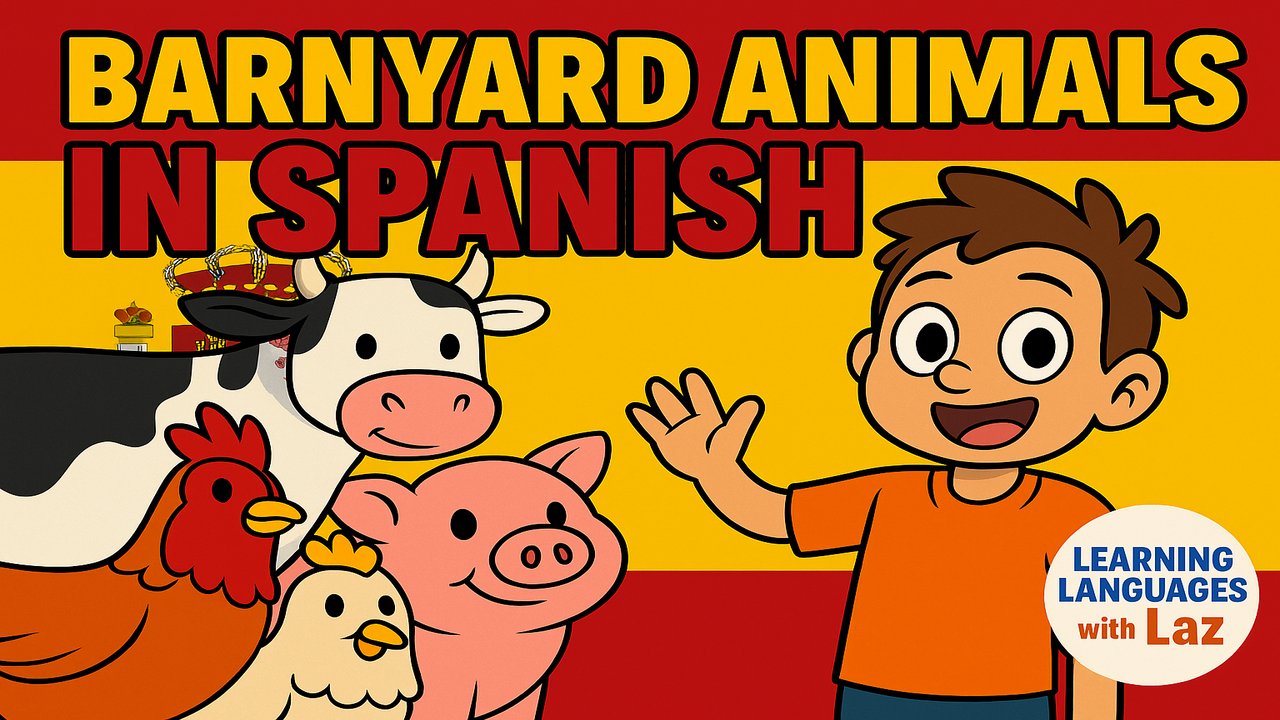  Learn Spanish Farm Animals for Kids 🎶 | Sing and Speak Español