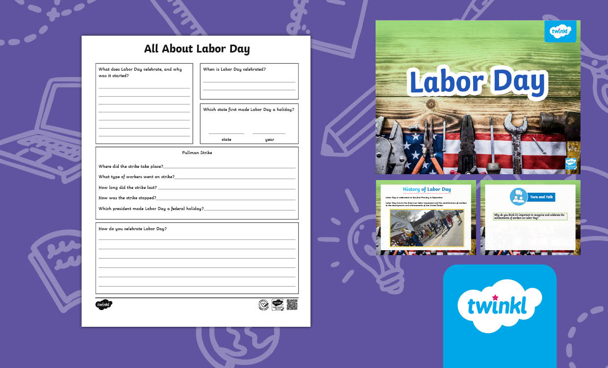 Labor Day Lesson Pack for 3rd-5th Grade