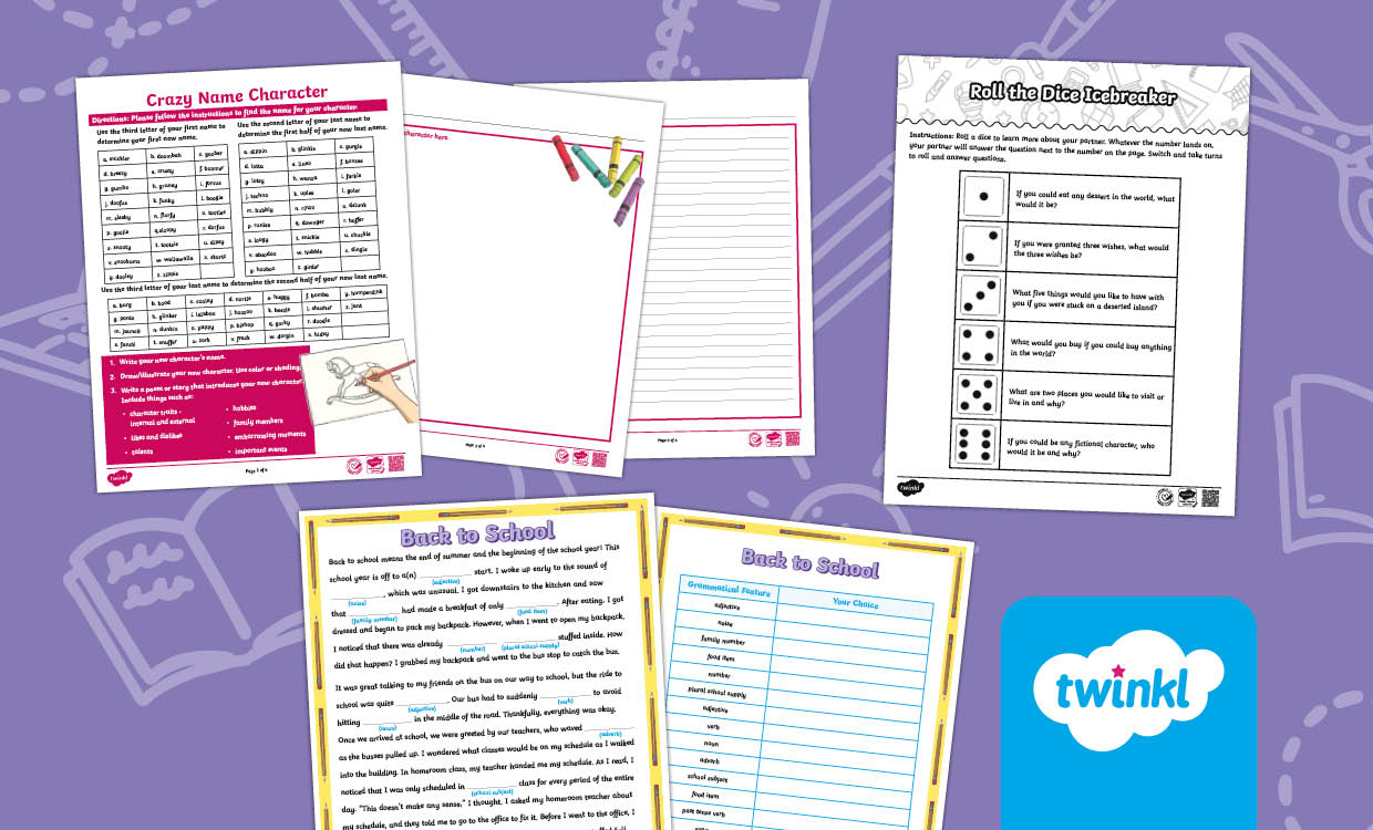 Back to School Activities for 6th-8th Grade