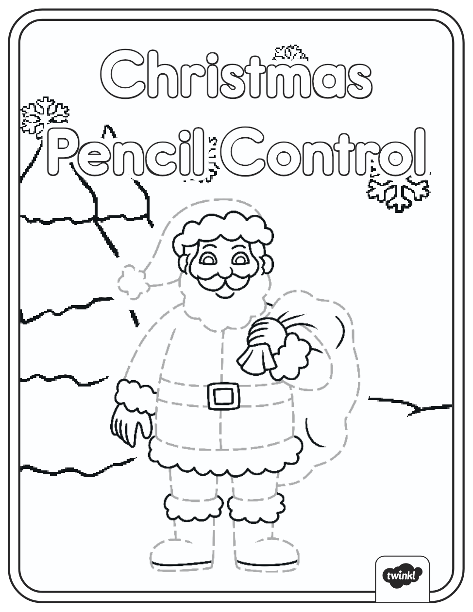 Christmas Pencil Control worksheet