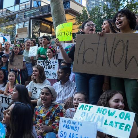 YOUNG PEOPLE STAND UP AGAINST CLIMATE CHANGE
